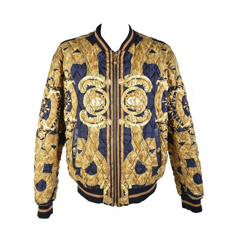 versace quilted silk bomber jacket|Versace bomber jacket women's.